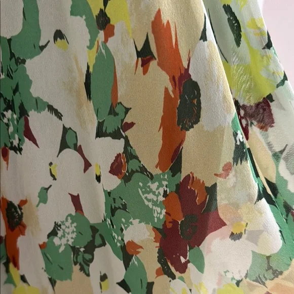 Anthropologie Floral Print V-Neck Women's Dress - Picture 4 of 16